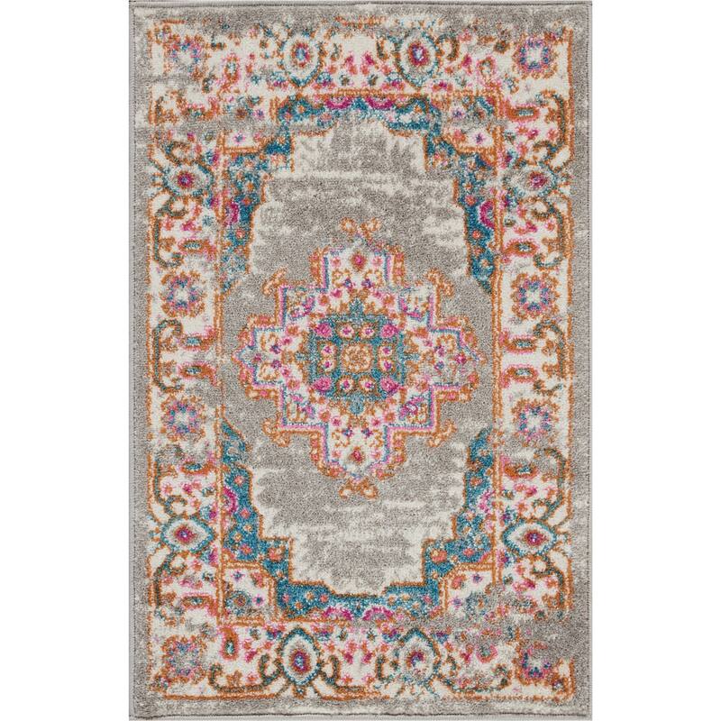 Porch & Den Dobbin Vintage Persian Medallion Farmhouse Area Rug