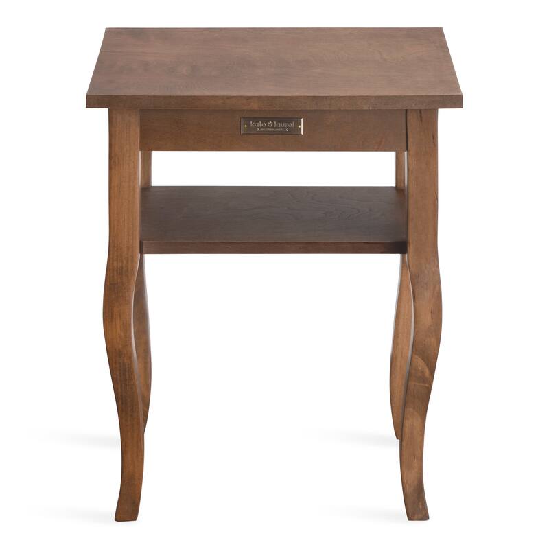 Kate and Laurel Lillian Wood Side Table - 18x12x24