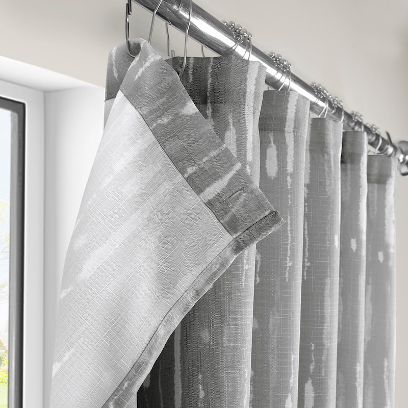 Exclusive Fabrics Blossom Printed Shower Curtains with Hooks Included, 71 Inches Long (1 Panel)