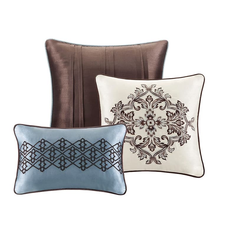 7-Piece Jacquard Comforter Set - Elegant Traditional Bedding Ensemble
