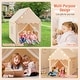 preview thumbnail 4 of 8, Gymax Kids Playhouse Tent Large Castle Fairy Tent w/ Star Lights Mat