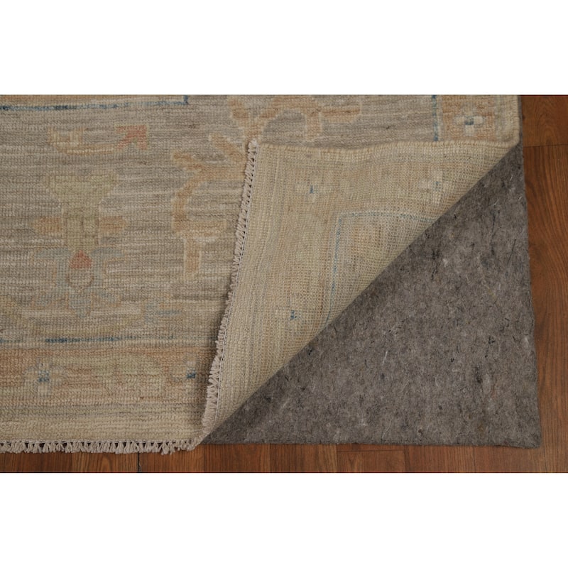 Vegetable Dye Oushak Turkish Rug Handmade Wool Carpet - 9'3"x 12'5"