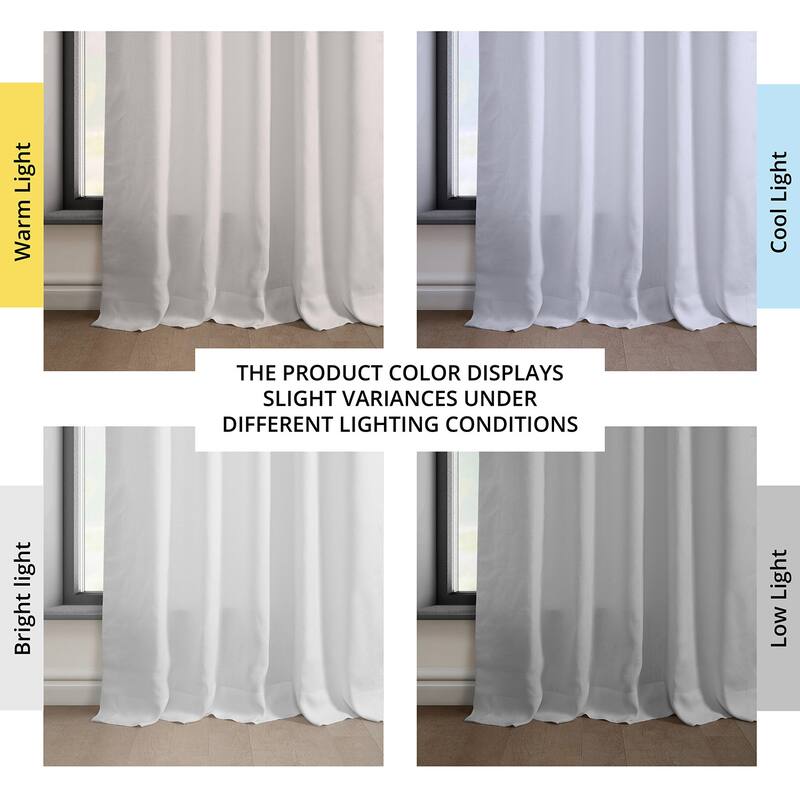 Exclusive Fabrics Room Darkening Euro Linen Curtain (1 Panel) - Window Treatment for Bedroom or Living Room