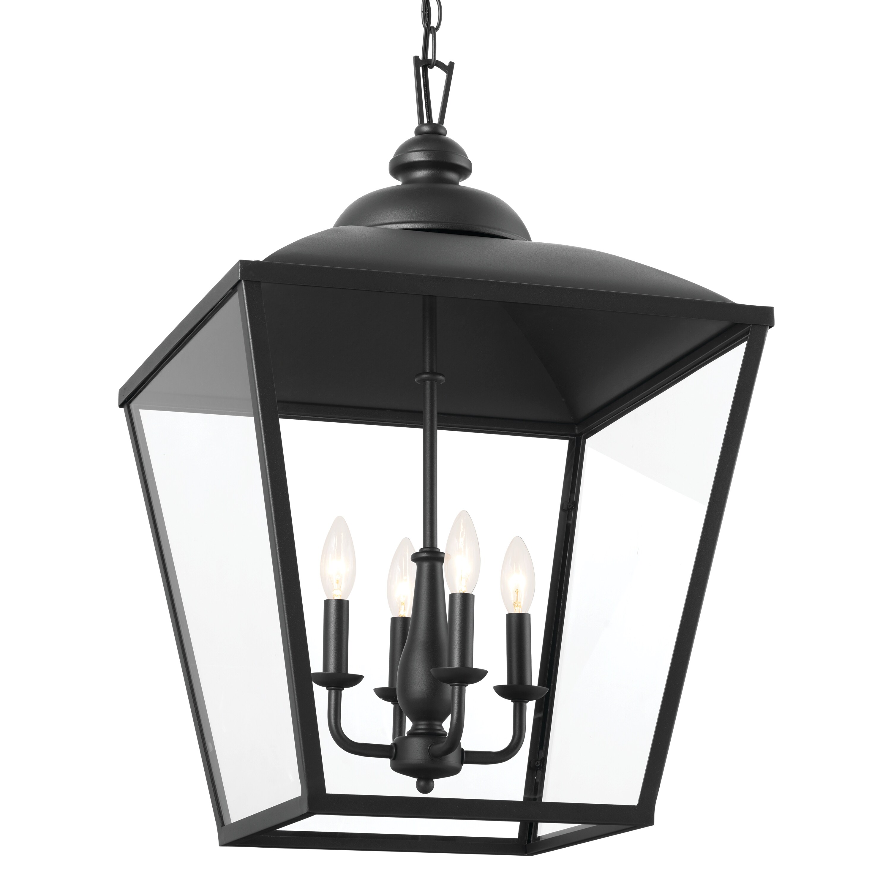 https://ak1.ostkcdn.com/images/products/is/images/direct/ba216796786e09d8cdf5eb91b6f21af0df3b5c33/Kichler-Lighting-Dame-27-inch-4-Light-Foyer-Pendant-Textured-Black-with-Clear-Glass.jpg