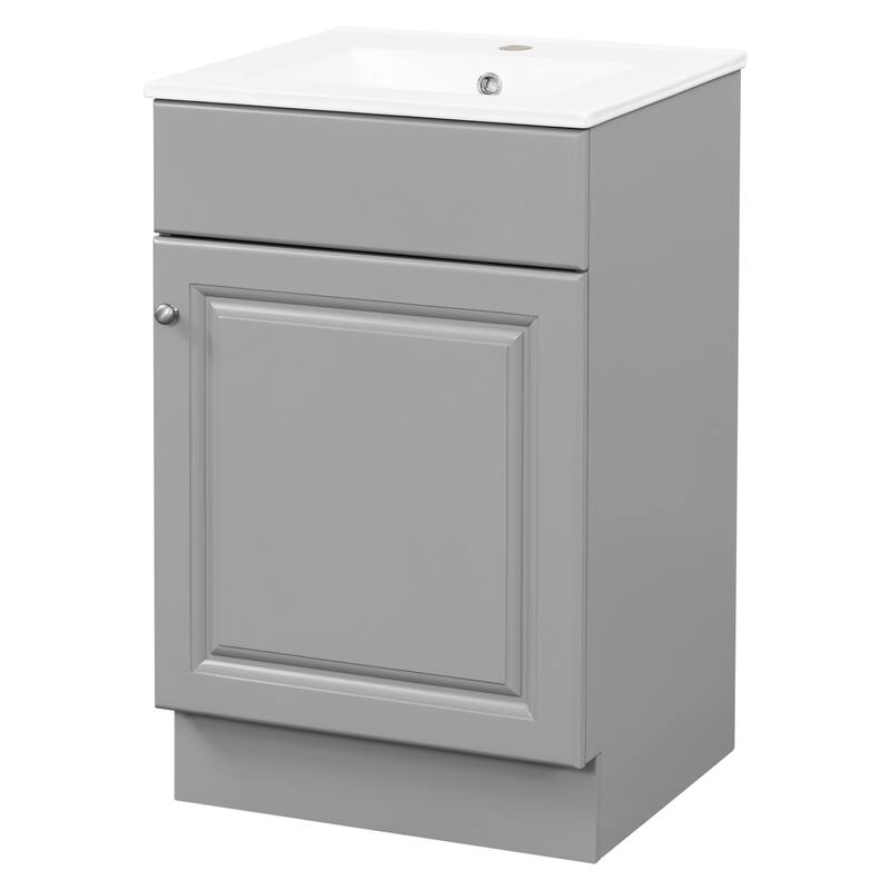 Christopher Knight Home - Ethan 20" Bathroom Wooden Vanity with Sink and Storage Cabinet