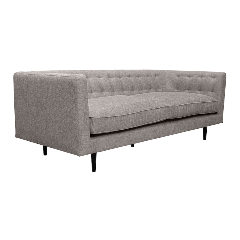 Annabelle 80" Fabric or Velvet 3 Seater Tufted Chesterfield Sofa with Black Wood Legs