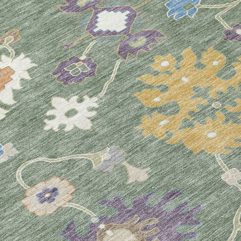 Machine Washable Indoor/ Outdoor Traditonal Delhi Chantille Rug