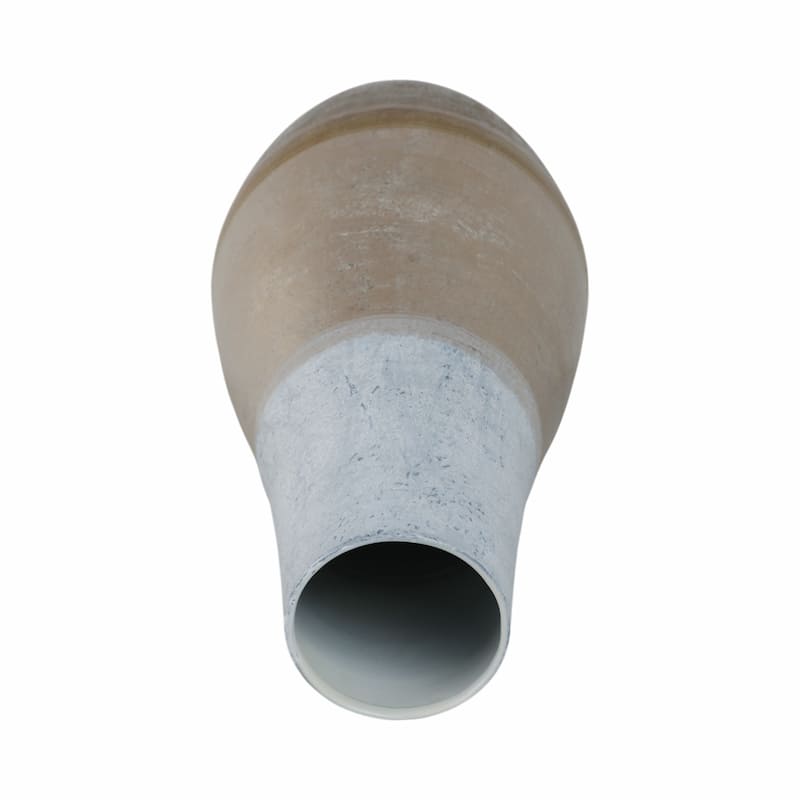Glass Vase in Boho Style with Tapered Neck and Textured Finish