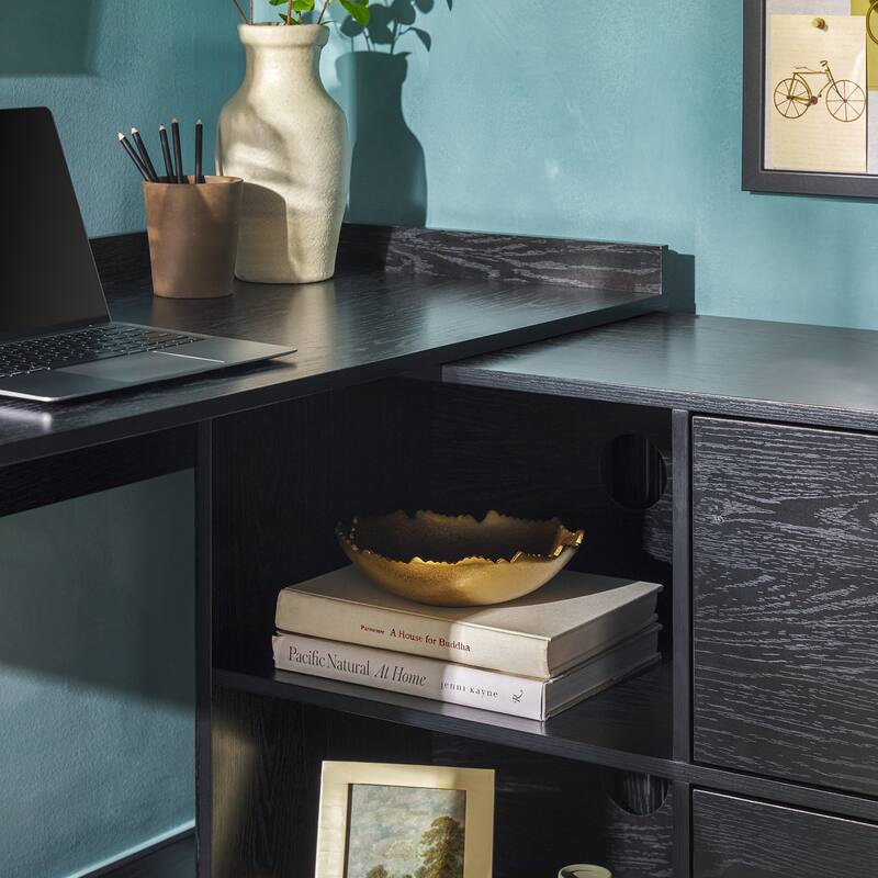 Middlebrook Designs Modern Reversible Desk with Storage