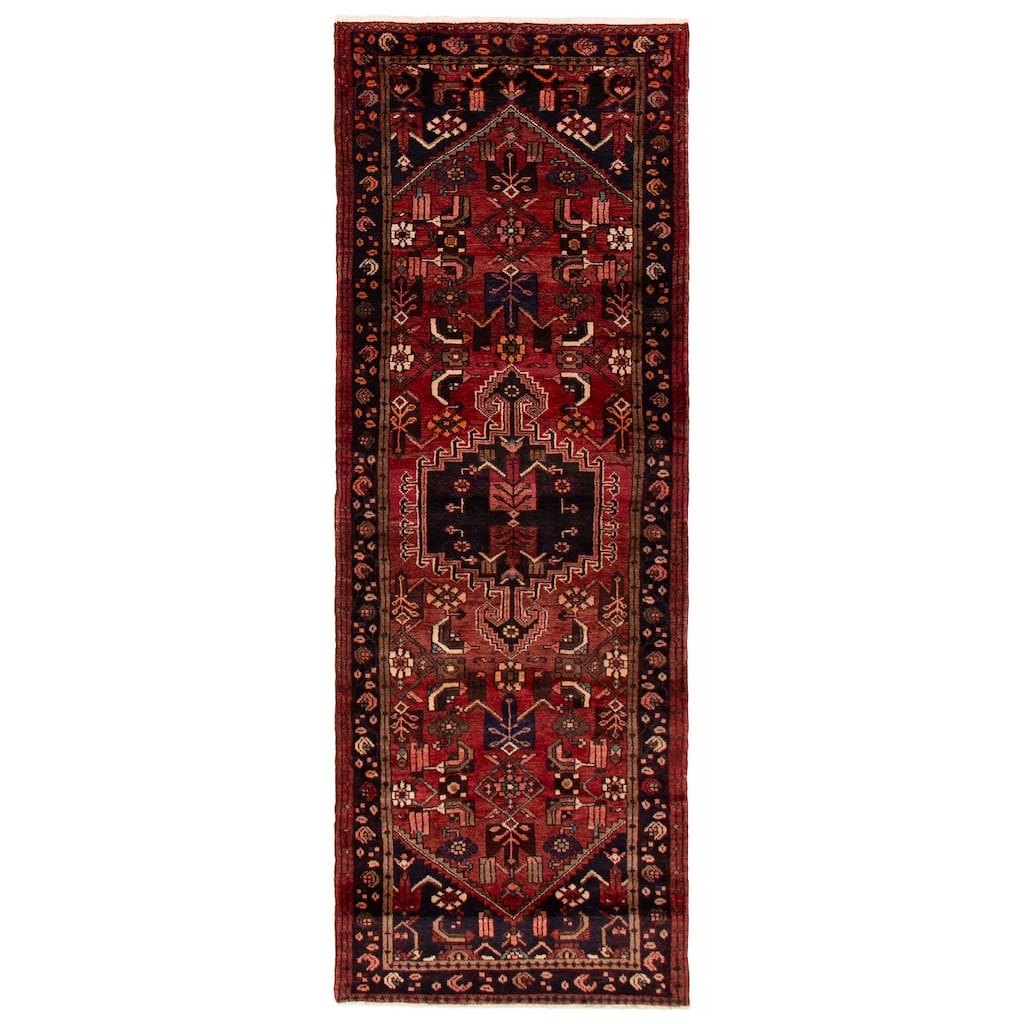 ECARPETGALLERY Hand-knotted Andelz Red Wool Rug - 3'6 x 9'10