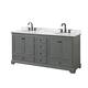 Option Dark Gray / White Carrara Marble Top / Matte Black