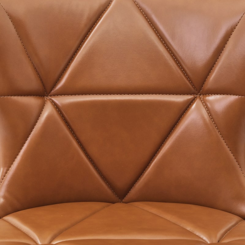 26 in. Modern Faux Leather and Fabric Upholstered Swivel Bar Stool with Wood Frame for Island and Home Bar - 20"W x 20"D x 39"H
