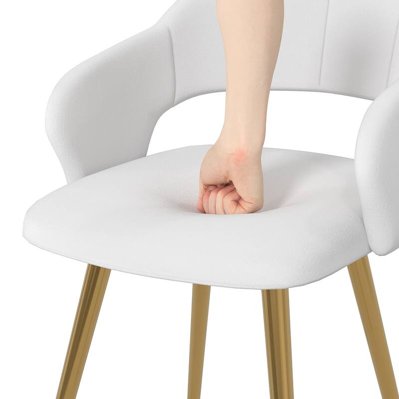 Javlergo 2/4/6 Pack Modern Dining Chairs Comfy Dining Room Chairs with Thick Cushions Upholstered Kitchen Chairs with Metal Legs