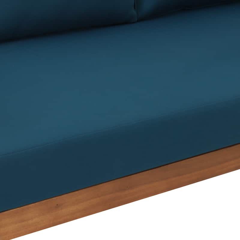 Claremont Outdoor 3-seat Acacia Wood Daybed by Christopher Knight Home