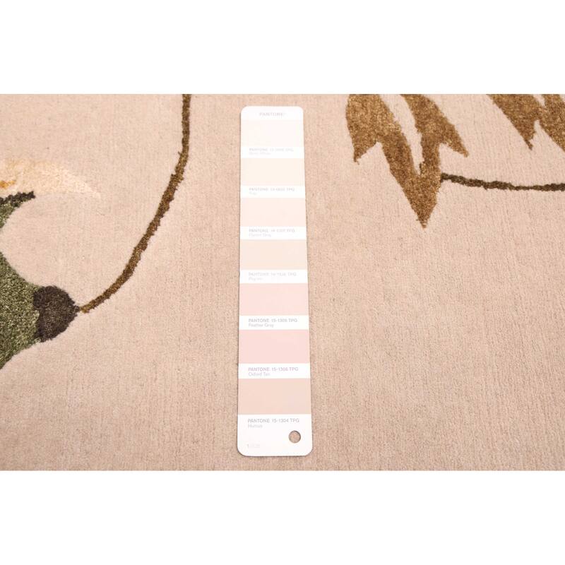 ECARPETGALLERY Hand-knotted Opulence Light Grey Silk, Wool Rug - 8'1 x 9'9