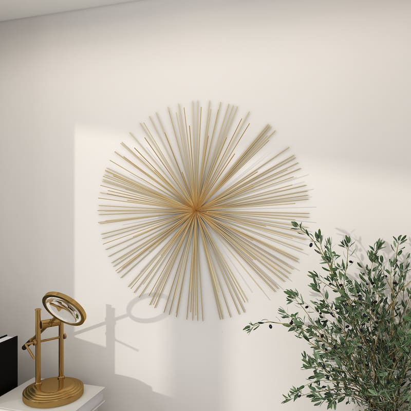 Gold Metal Large 3D Starburst Home Wall Decor
