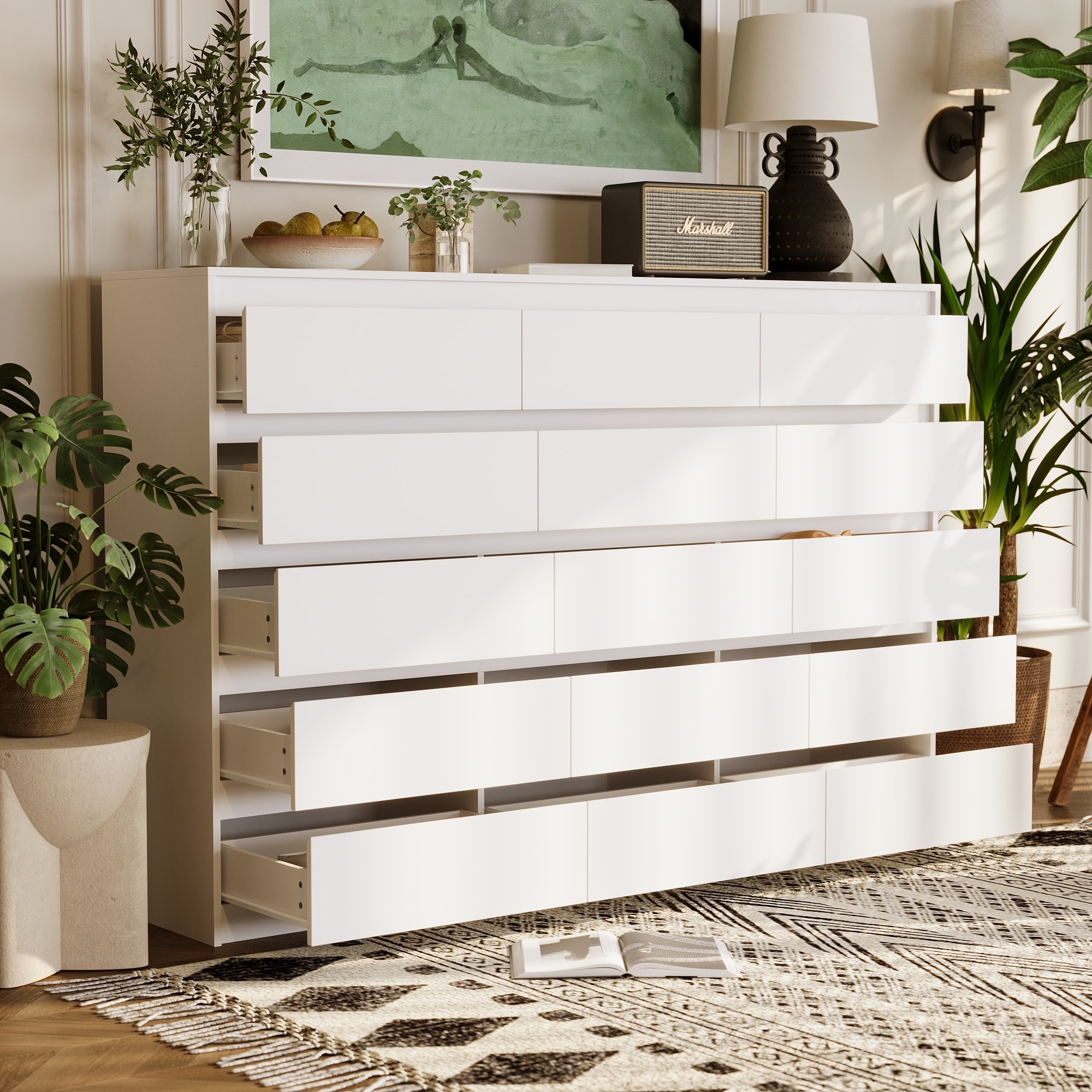 White glam dresser discount