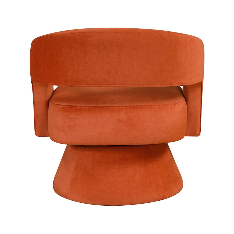 Arden 27" Velvet Swivel Chair - 360-Degree Metal Swivel Base