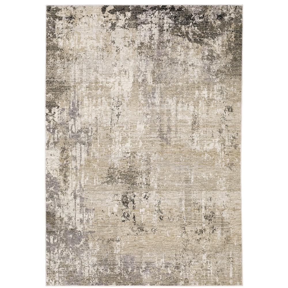 Style Haven Nelson Distressed Abstract Beige/ Grey Indoor Area Rug