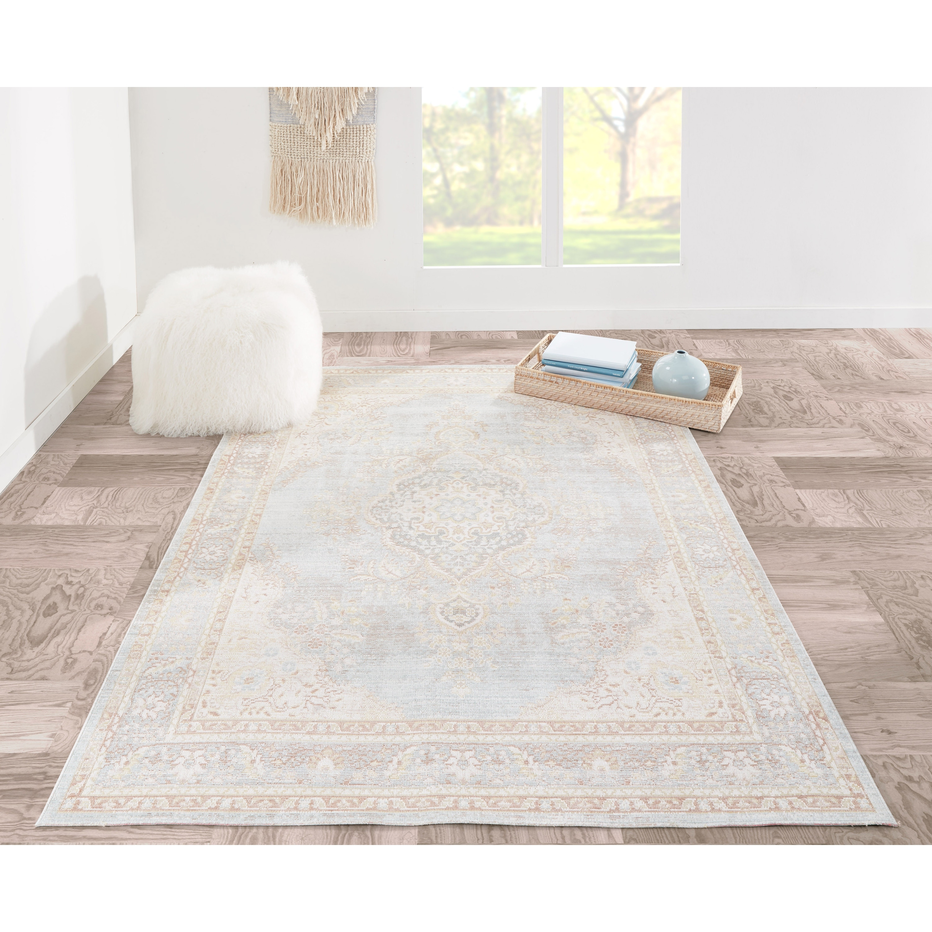 Momeni Isabella Polyester Traditional Medallion Area Rug.