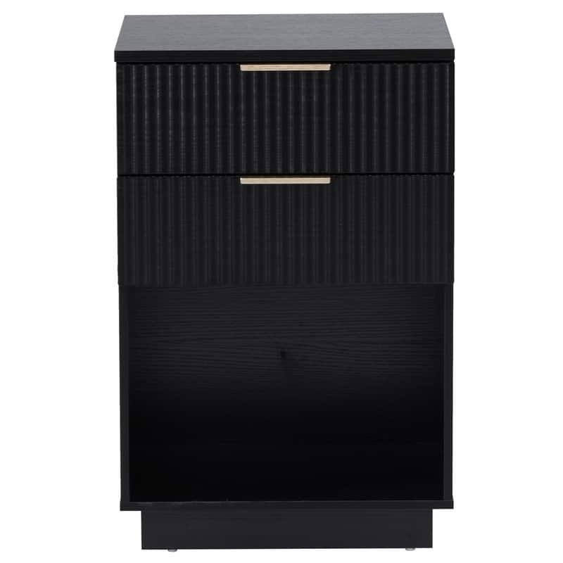 28inch Wide Drawer cabinet - Black - 2-drawer