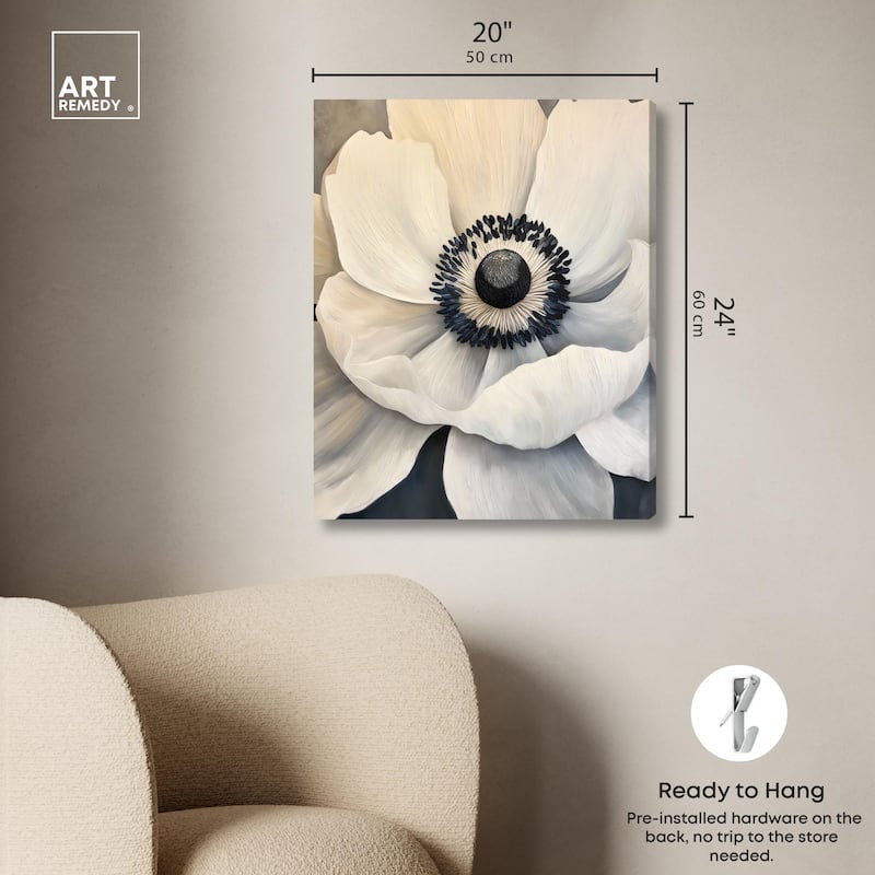 Heart of the Anemone Canvas by Art Remedy, Gallery Wrapped