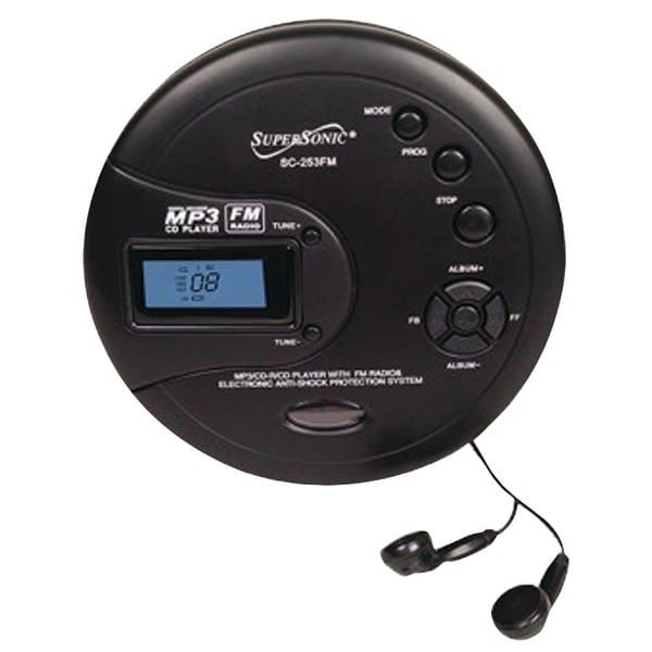Supersonic Sc-253Fm Personal Mp3/Cd Player With Fm Radio