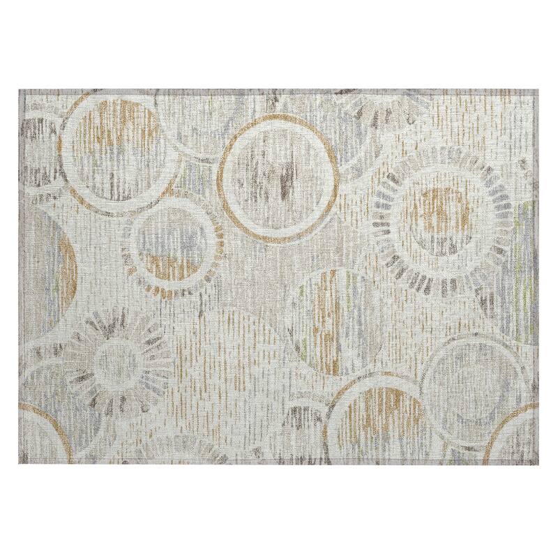 Machine Washable Indoor/ Outdoor Modern Grover Chantille Rug