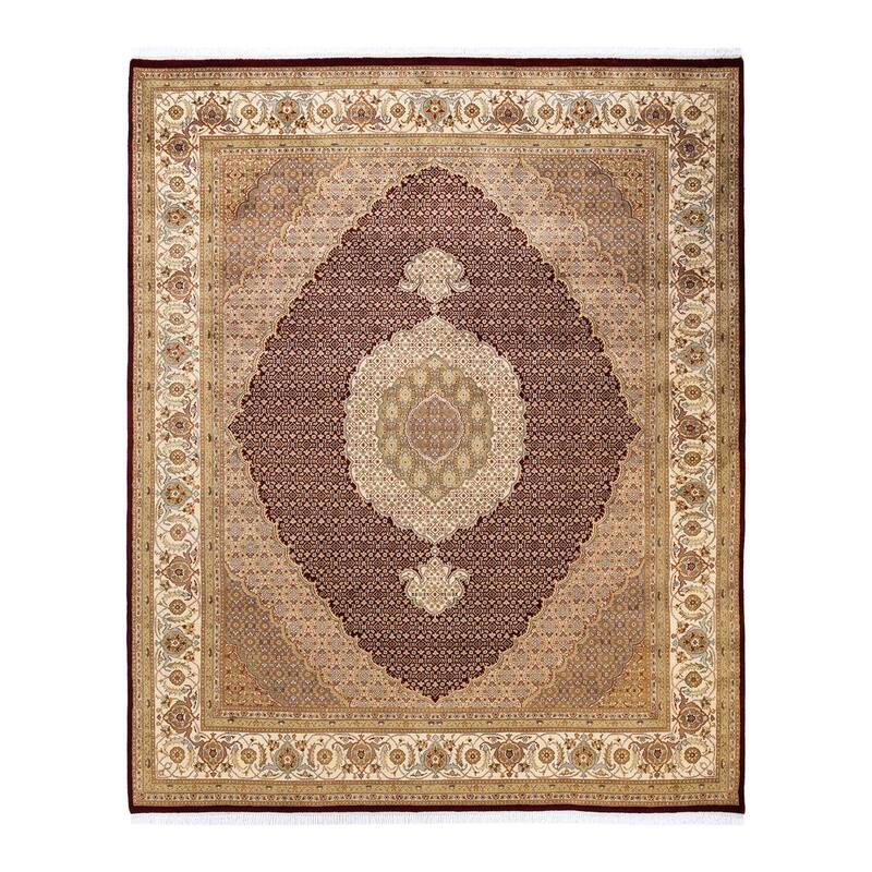 Overton Hand Knotted Wool Vintage Inspired Traditional Mogul Red Area Rug - 8 x 10