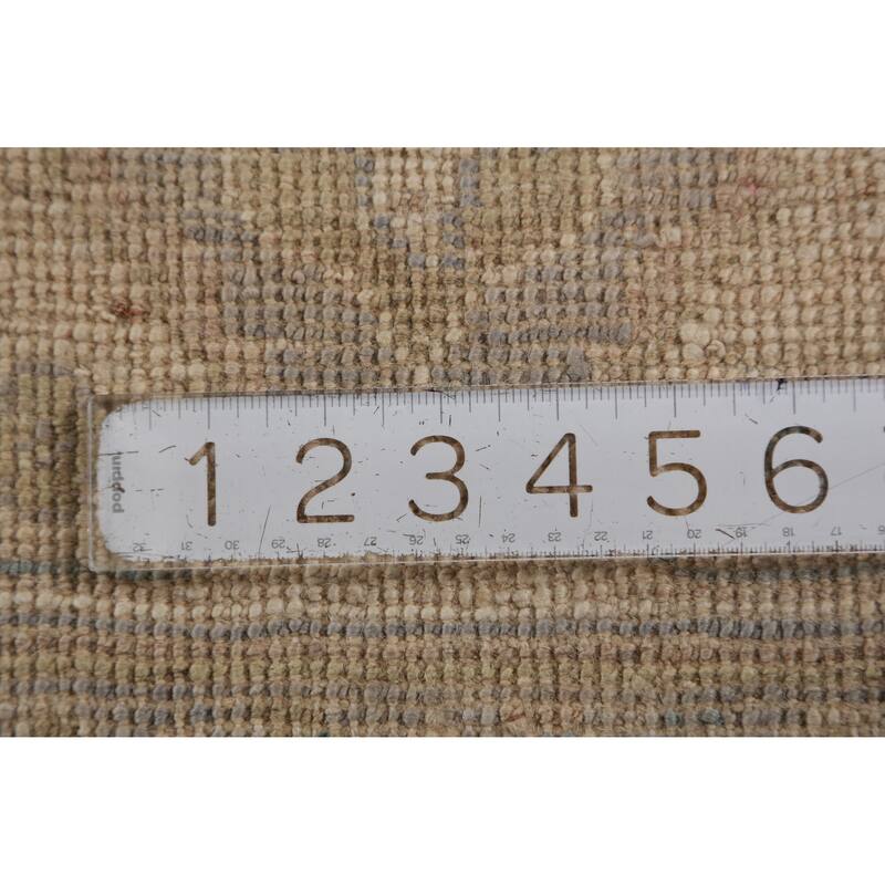 Hand Knotted Oriental 100% Wool Carpet Transitional All-Over Greys & Charcoal Oushak Area Rug - 9' 9'' X 8' 1''