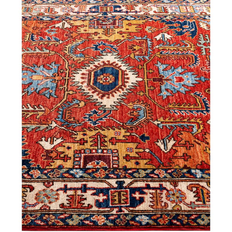 Serapi One-of-a-Kind Hand-Knotted Area Rug - Red - 4' 1" x 6' 0"