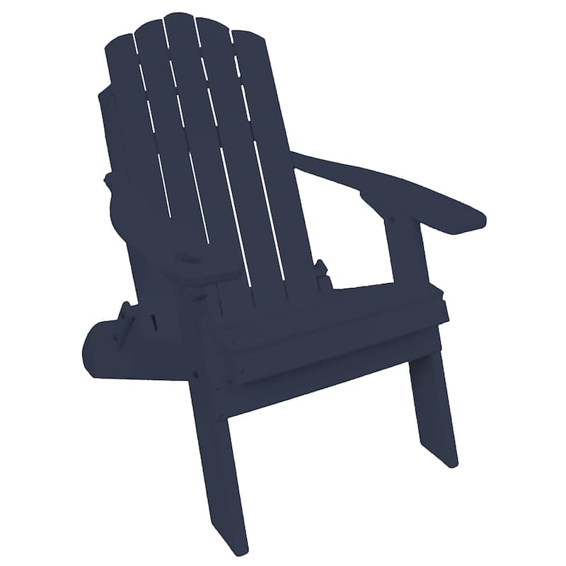 Country Classics Collection Poly Lumber Folding Adirondack Chair - Patriot Blue