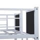 preview thumbnail 27 of 25, Full-over-Full Bunk Bed Modern Style Steel Frame Bunk Bed with Safety Rail, Built-in Ladder for Bedroom