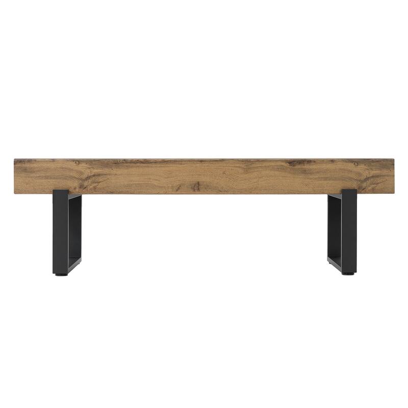 59" Wood Bench for End of Bed, Farmhouse Kitchen Dining Bench
