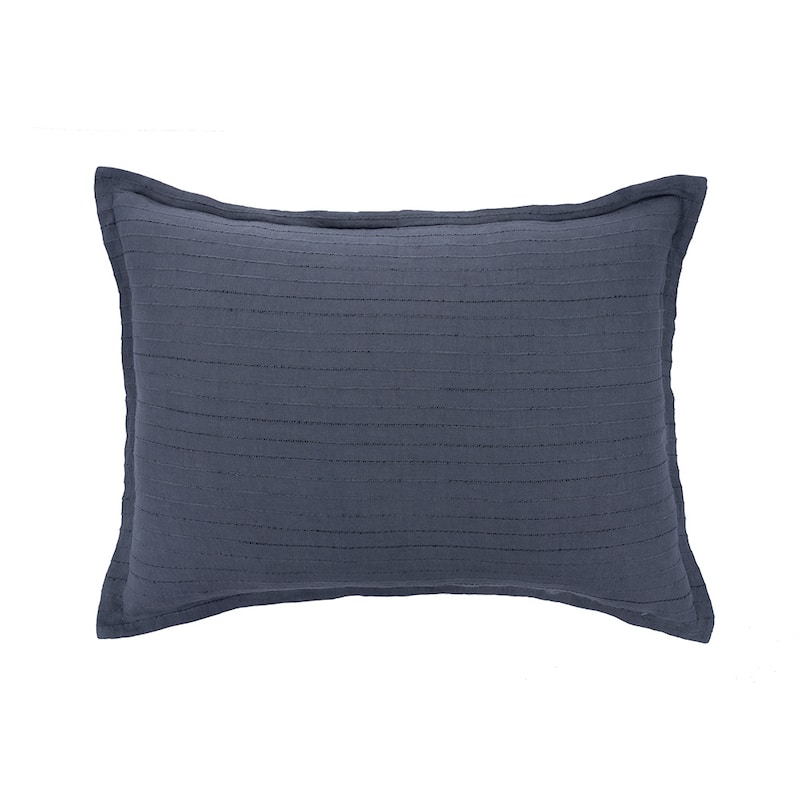 Cambree Steel Blue Linen Blend Pillow Sham - Standard