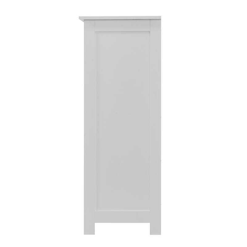 Freestanding Medicine Cabinet Skin Care Cabinet with 4 Drawers, Slim Bathroom Corner Cabinet Floor Cabinet