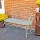 preview thumbnail 2 of 1, "Esme" Iron Garden Bench with Heart Design - 45.7X21.65X39