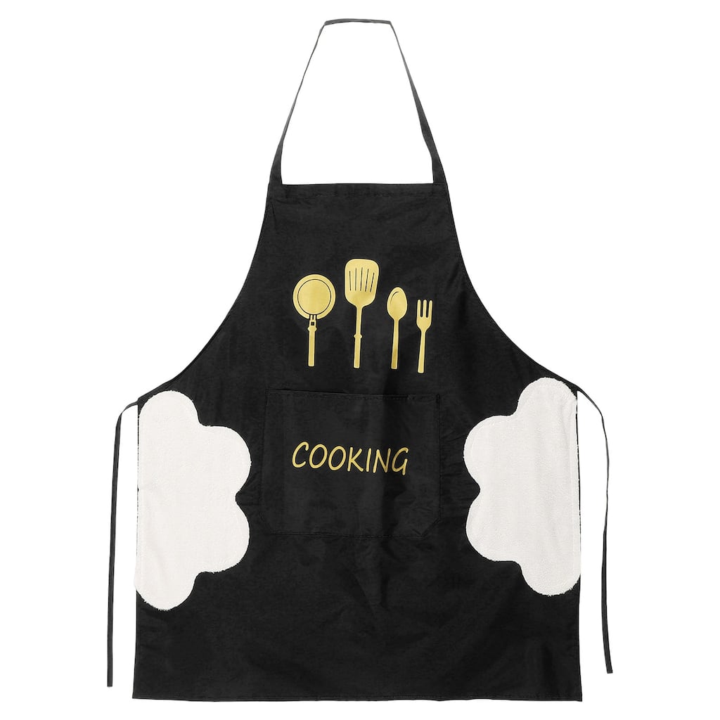 Bib Apron 72x65cm Unisex Cooking Aprons with Hand Wipe - 28.35" x 25.59"