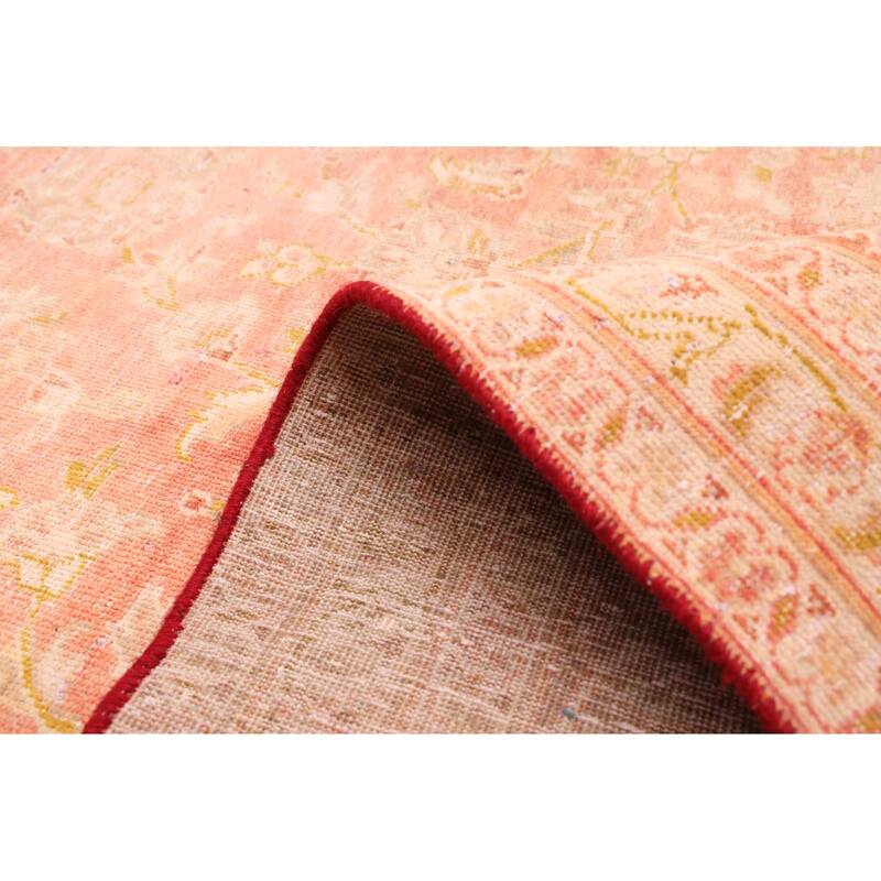 ECARPETGALLERY Hand-knotted Antalya Vintage Light Red Wool Rug - 9'6 x 12'10