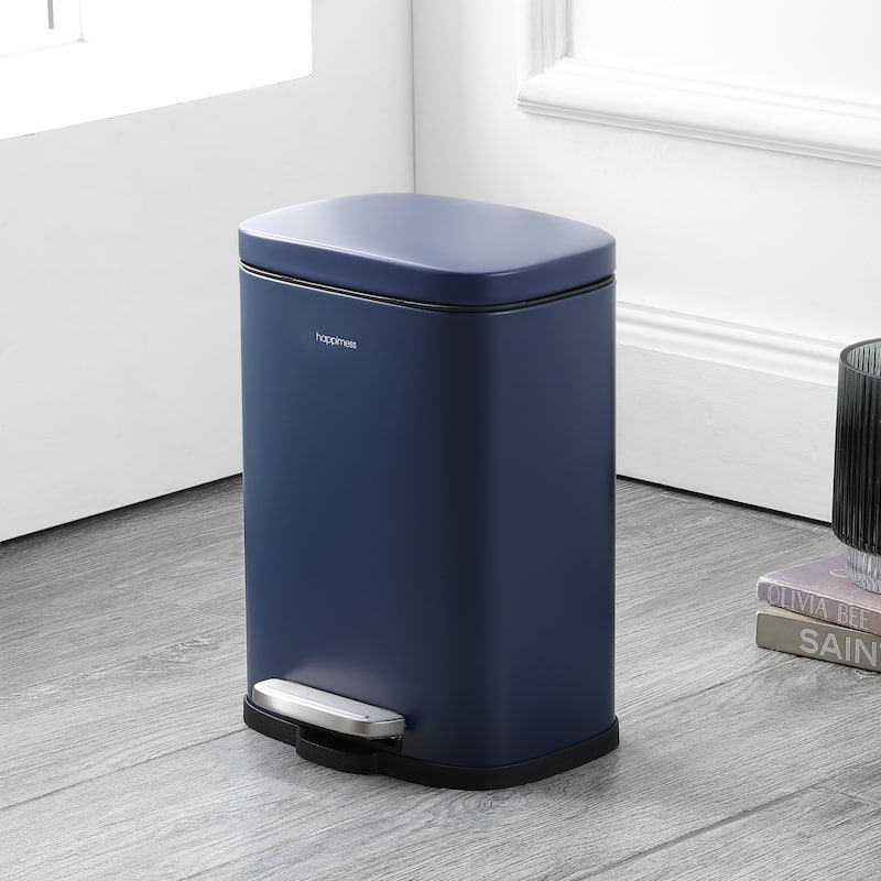 happimess 13-Gallon Trash Can with Soft-Close Lid and FREE Mini Trash Can