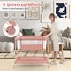 preview thumbnail 18 of 16, Height Adjustable Bedside Sleeper with Storage Bag and Soft Mattress for Baby - 24.5" x 40" x 29.5"-34.5"