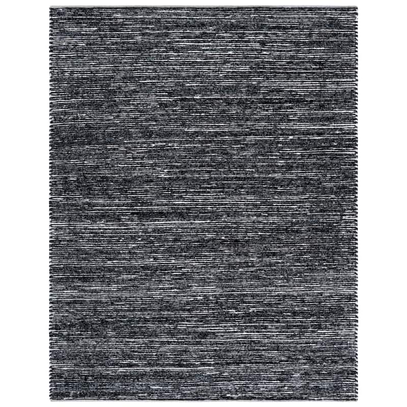 SAFAVIEH Handmade Cape Cod Sabrie Cotton Rug - Grey/Black - 8' x 10'