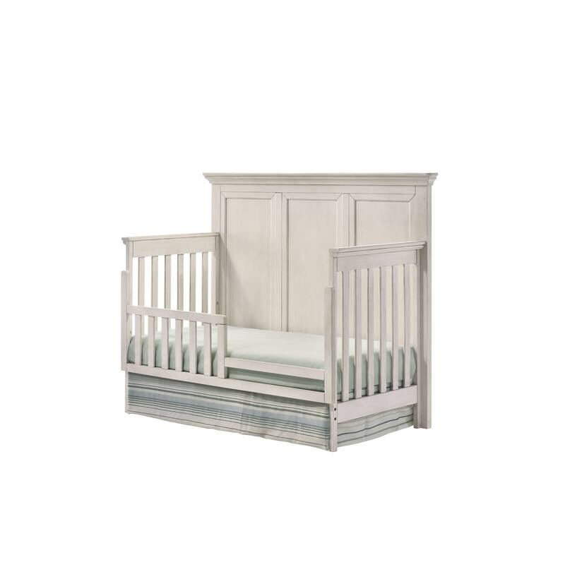 San Mateo 60" Wide Convertible Crib, Rustic White