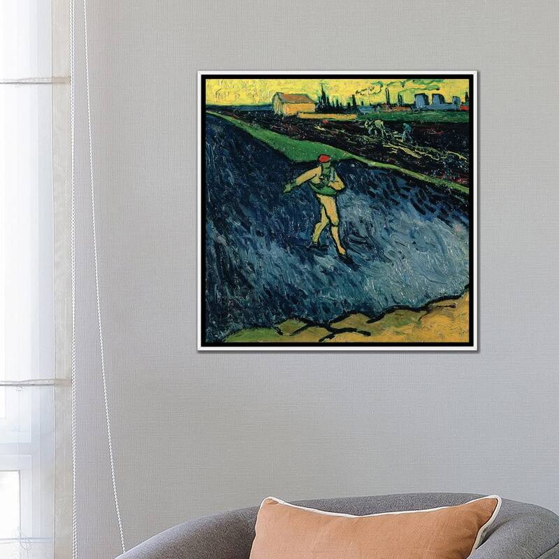 iCanvas "The Sower, 1888 " by Vincent van Gogh Framed Canvas Print