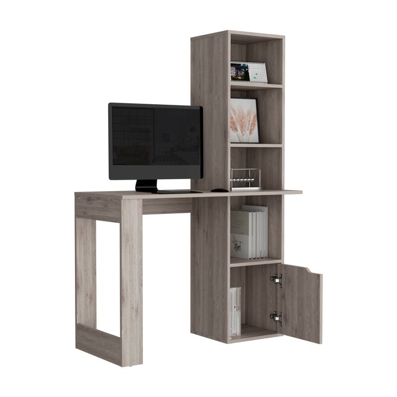 Computer Desk with Bookcase and Cabinet,Computer Table for Living Room Bedroom