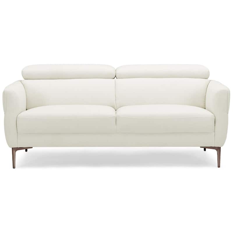Gymax Modern Loveseat 72.5'' Fabric Sofa Couch w/ Adjustable Headrest