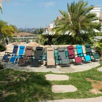 Belleze (2)-Pack Zero Gravity Patio Lounge Chairs Recliner with Cup Holder Utility Tray