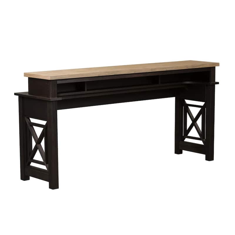 Heatherbrook Charcoal and Ash 4 Piece Console Set (1-Console 3-Stools)