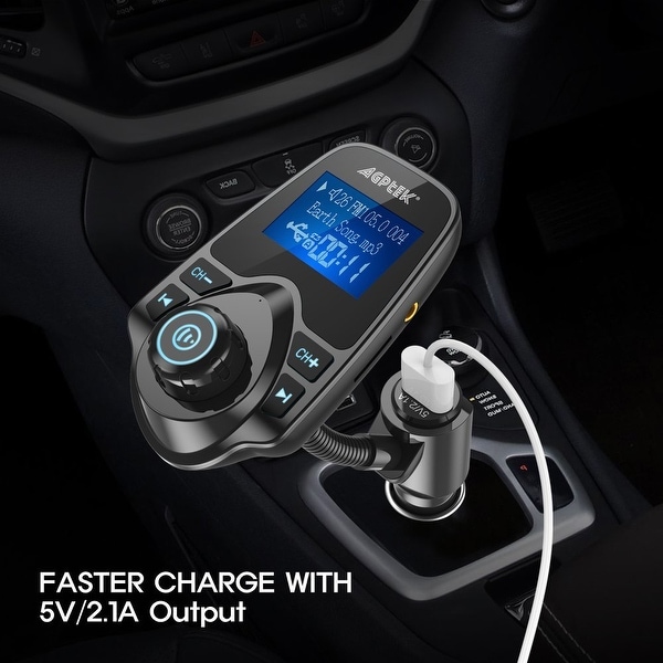 Wireless In-Car Bluetooth FM Transmitter MP3 Radio Adapter Car Kit USB Charger~