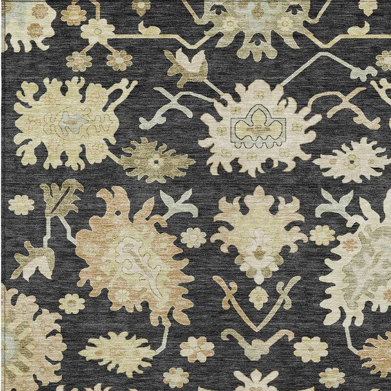 HomeRoots Floral Traditional Rectangle Outdoor Rug